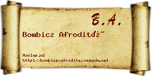 Bombicz Afrodité névjegykártya